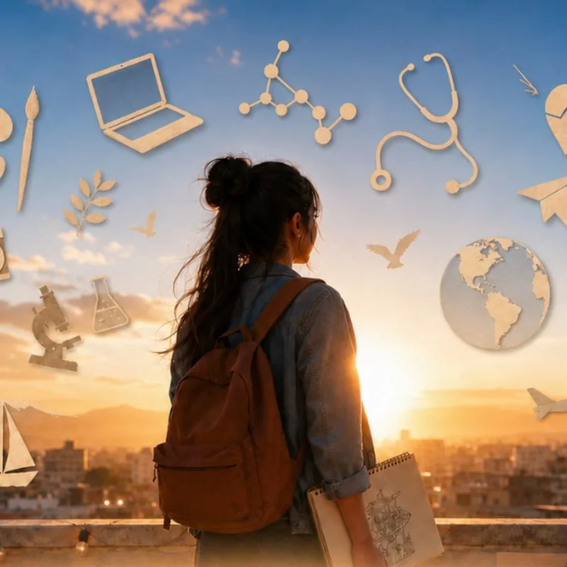 Estudiante de bachillerato UGLA imaginando su futuro